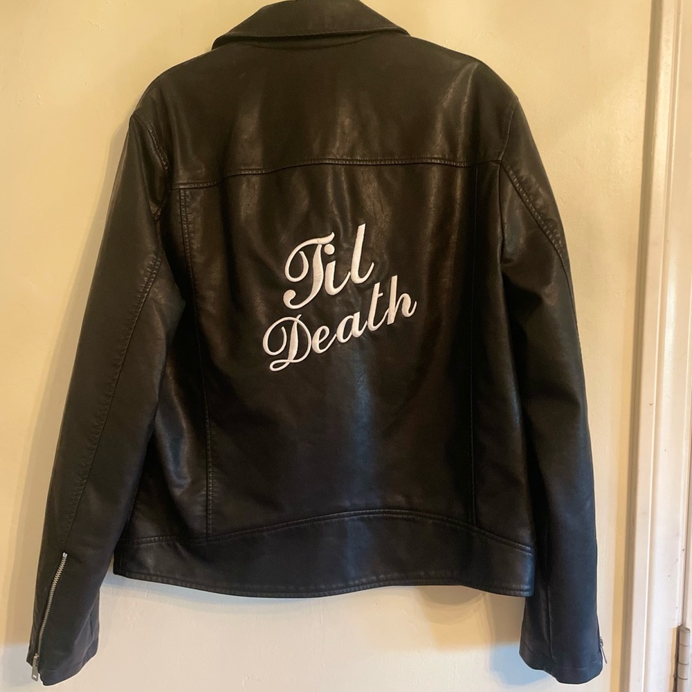 Til Death real leather Mens moto jacket